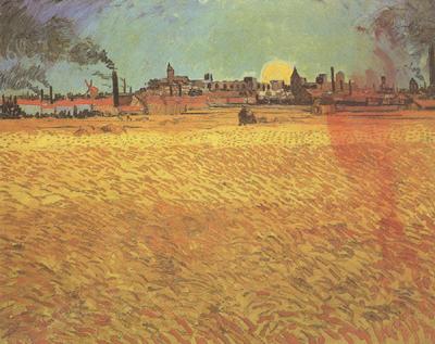 Vincent Van Gogh Sunset:Wheat Fields near Arles (nn04)